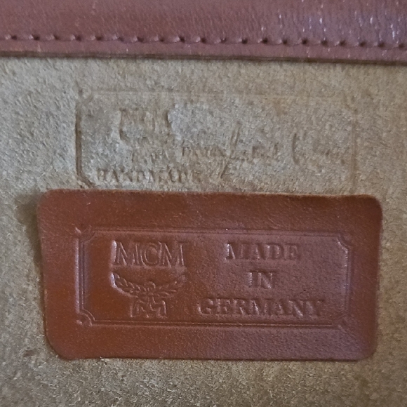 MCM Cognac Visetos Satchel Great Condition 16x10 - Picture 4 of 9